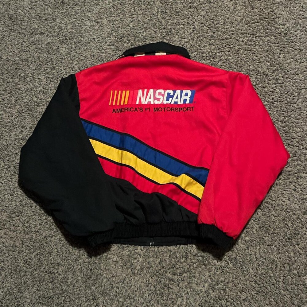 Vintage 90s NASCAR Striped Racing Jacket